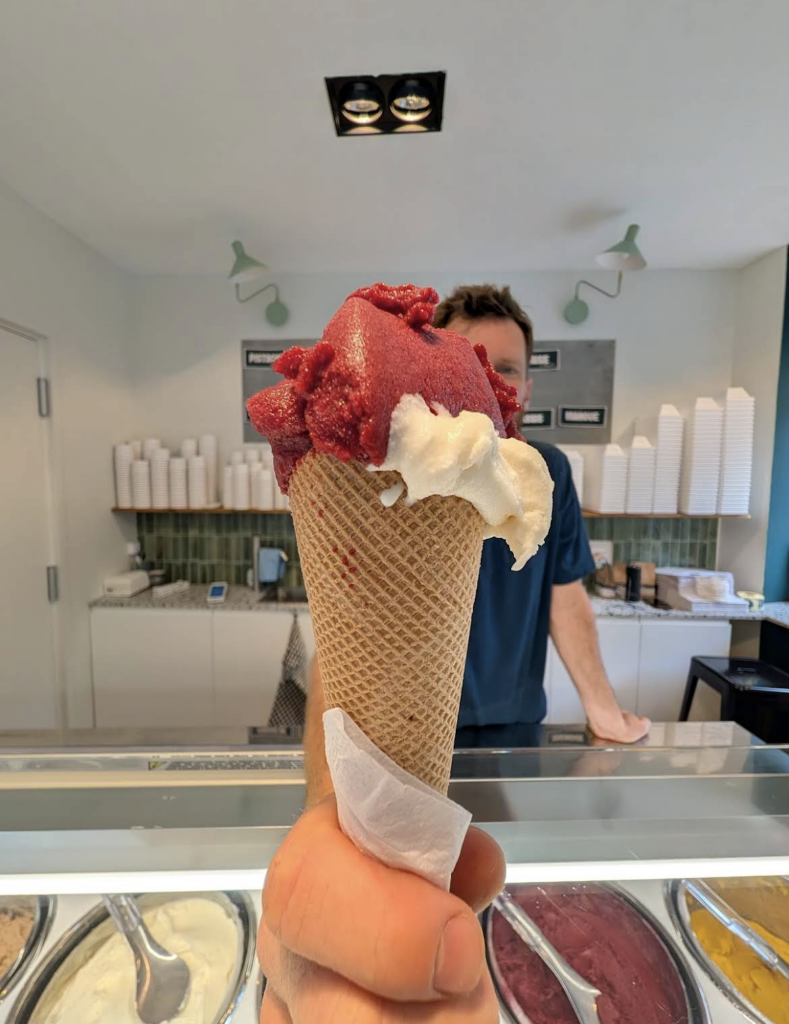 Cornet de gelato chez Gelato e Basta, cours Pasteur Bordeaux